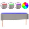 VidaXL Tête de Lit à LED Meuble de Chambre à Coucher Accessoire de Lit Double Tête de Cadre de Lit Intérieur Gris Clair 3122962