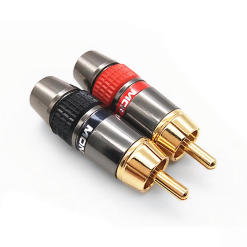 4 ШТ./ЛОТ Monster Gold RCA Разъем типа «тюльпан» Аудиосигнал Портативный и многофункциональный терминальный разъем
