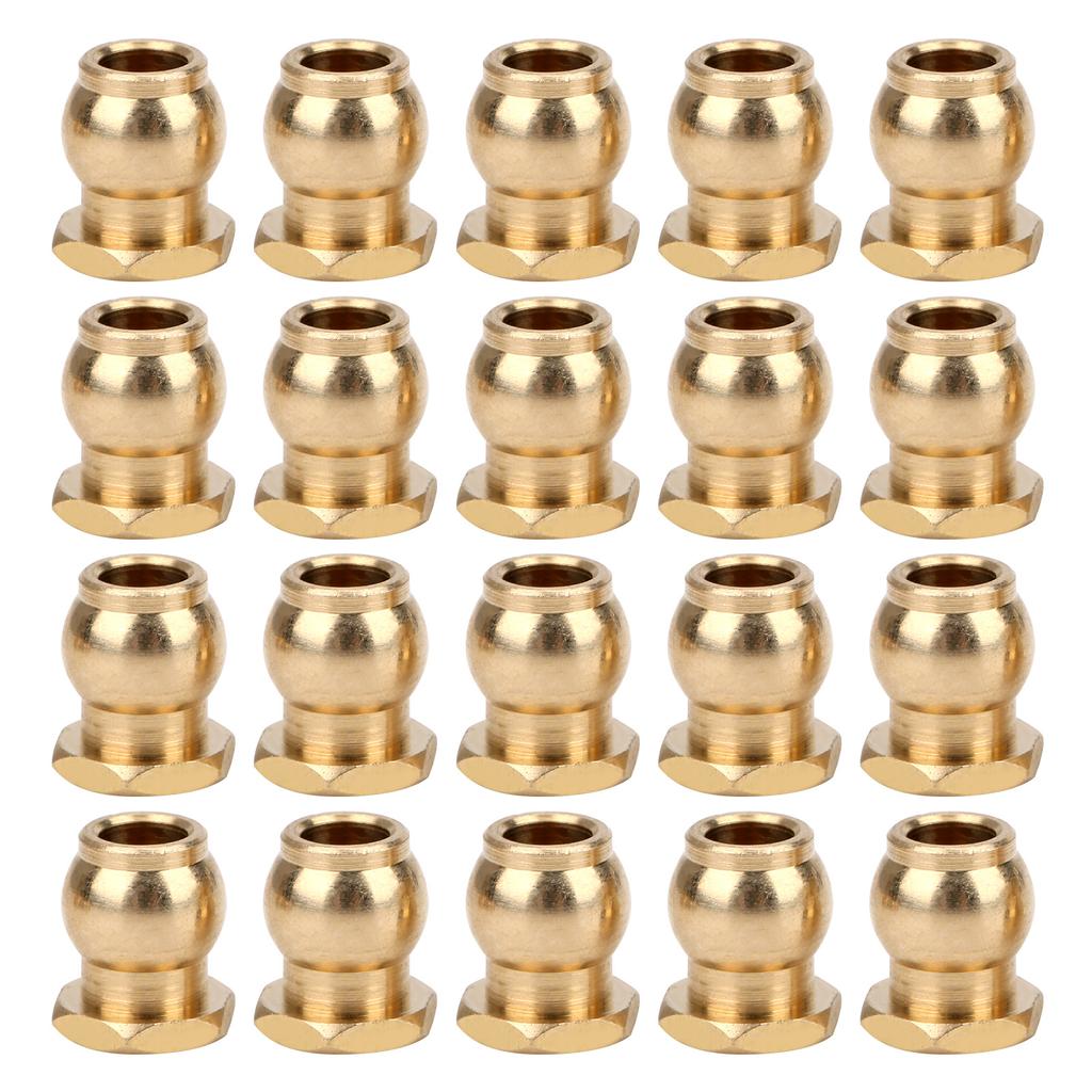 20pcs 1:10 1:8 Link Rod Ball Joint Metal Tie Rod Ends Copper RC Accessory for RC Crawler Truck