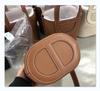 Luxury Women's Cowhide Basket Bucket Bag