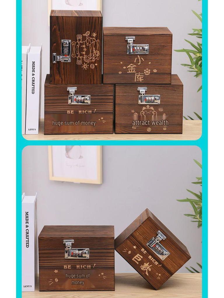 Retro Abschließbare Spardose mit Zahlenschloss - Kreatives Geschenk für Kinder