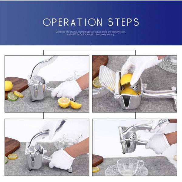 Silver Metal Manual Juicer Orange Fruit Squeezer Kitchen Gadgets Household Multi-functional Juicer Kitchen Tools Accessories
