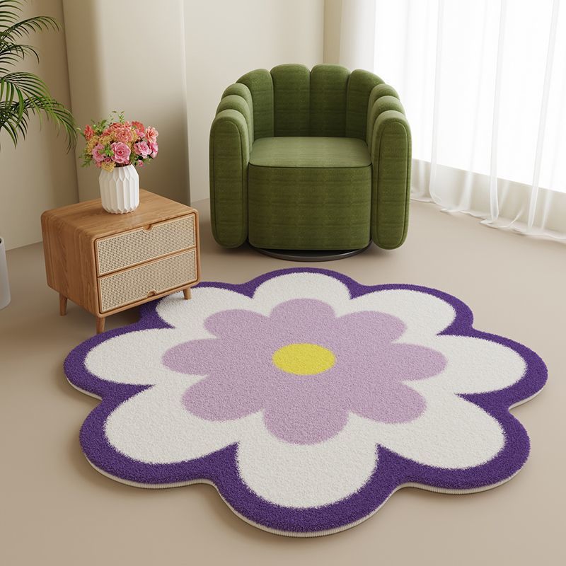 Irregular Flower Carpet Simple Living Room Carpet Home Bedroom Bedside Plush Carpet Cloakroom Soft Non-slip Carpet
