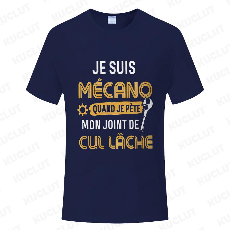 You Know I'm Mechano T Shirt Funny French Text Dad Gift Worker Humor Shirts Vintage Tee Casual Oversized Summer Fashion T-shirt