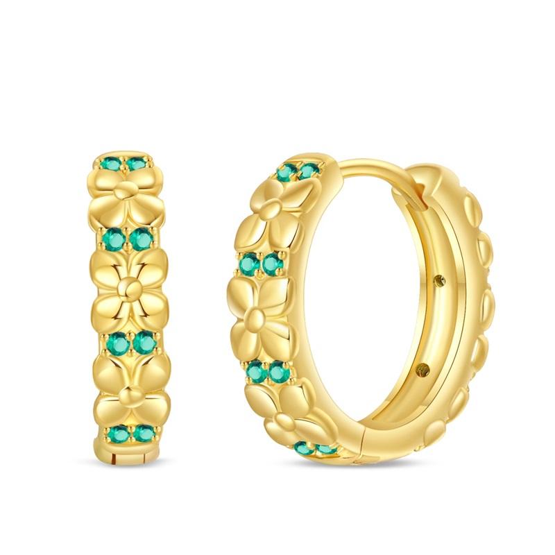 Women's 925 Silver Classic Gold Pearl Inlaid Earrings Elegant Suitable For Engagement Wedding Party Exquisite Jewelry