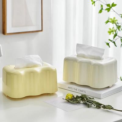Scatola Porta Rotolo di Carta Crema, Lusso Accessibile, Semplicità di Alta Gamma, Domestico, Soggiorno con Molla, Base Elastica, Supporto