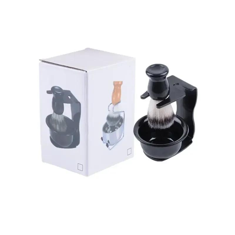 Men Shaving Brush Set Facial Foam Bowl Men Beard Shaving Stand Moustache Cleaner Rack Shaving Brush Cup Men Styling Accessories