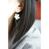 925 Silver Flower Long Tassel Earrings Elegant Thai Jewelry For Women