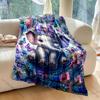 1PC Baby Elephant Amid Flowers and Butterflies Print Adult Children Warm Blankets Home Travel Car Soft Comfortable Luxury Gift