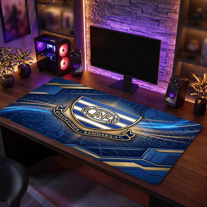 Queens Park Rangers Football Print Large Mouse Pad, Anti-Slip Extended Gaming Desk Mat for Office Home