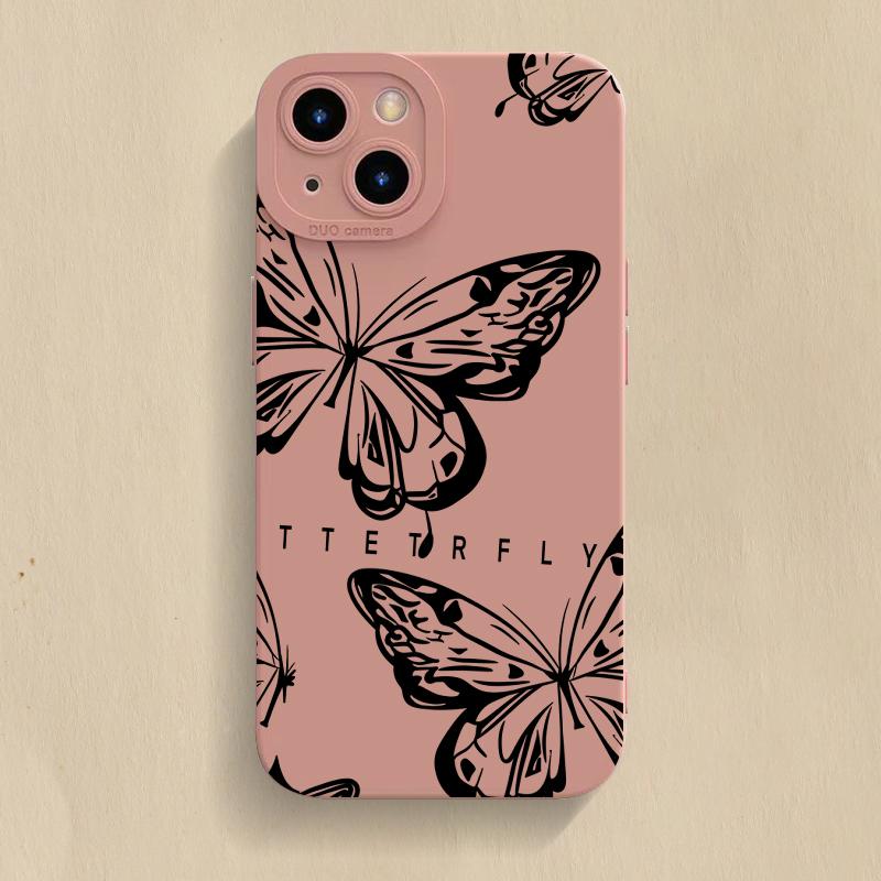 

For Samsung A55 5G Case Black White Butterfly Pattern Cover For Galaxy A16 A35 A34 A54 A53 S25 Ultra S24 FE S23 S22 Plus Fundas Note 20 Ultra&TPU