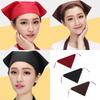 Adjustable Chef Headscarf For Kitchen Staff Breathable Triangular Head Cover With Neck Rope For Hot Pot Restaurant Use
