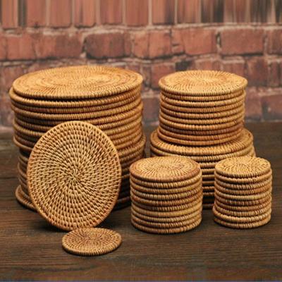 1pc Rattan Coaster, Teapot Mat, Table Mat, Heat-insulating Mat, Teapot Mat, Purple Clay Teapot Mat, Tea Set Accessory