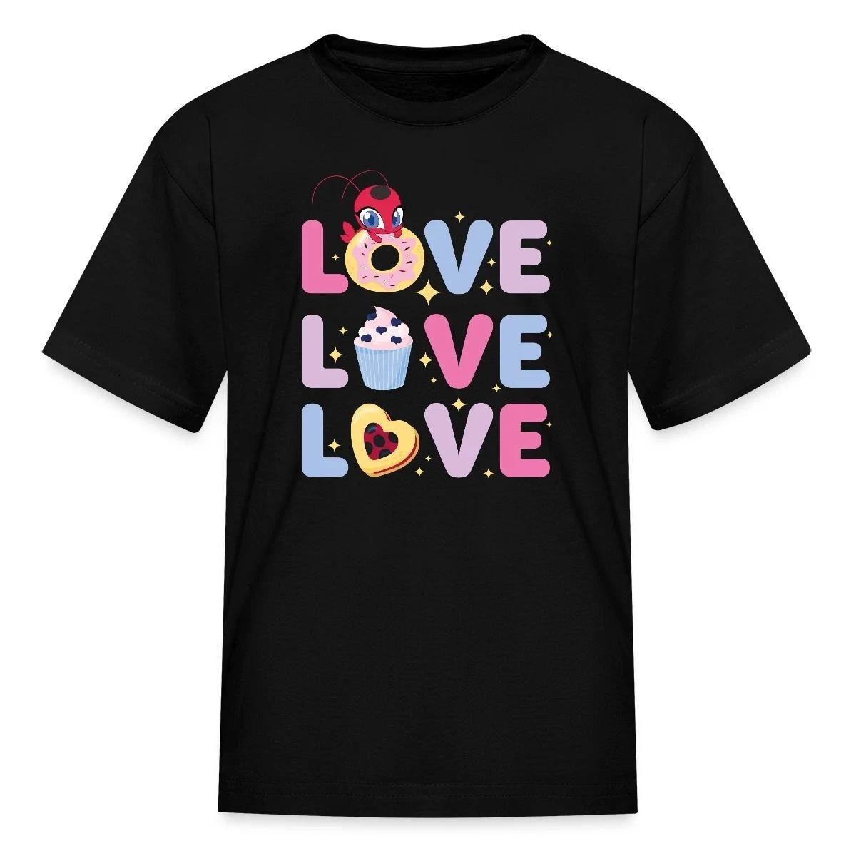 Miraculous Love Love Love Lettering Kid s T-Shirt S