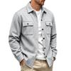 Autumn and Winter Heavyweight European and American Men's Loose and Casual Multi Pocket Plus Velvet Lapel Jacket Jacket Jacket