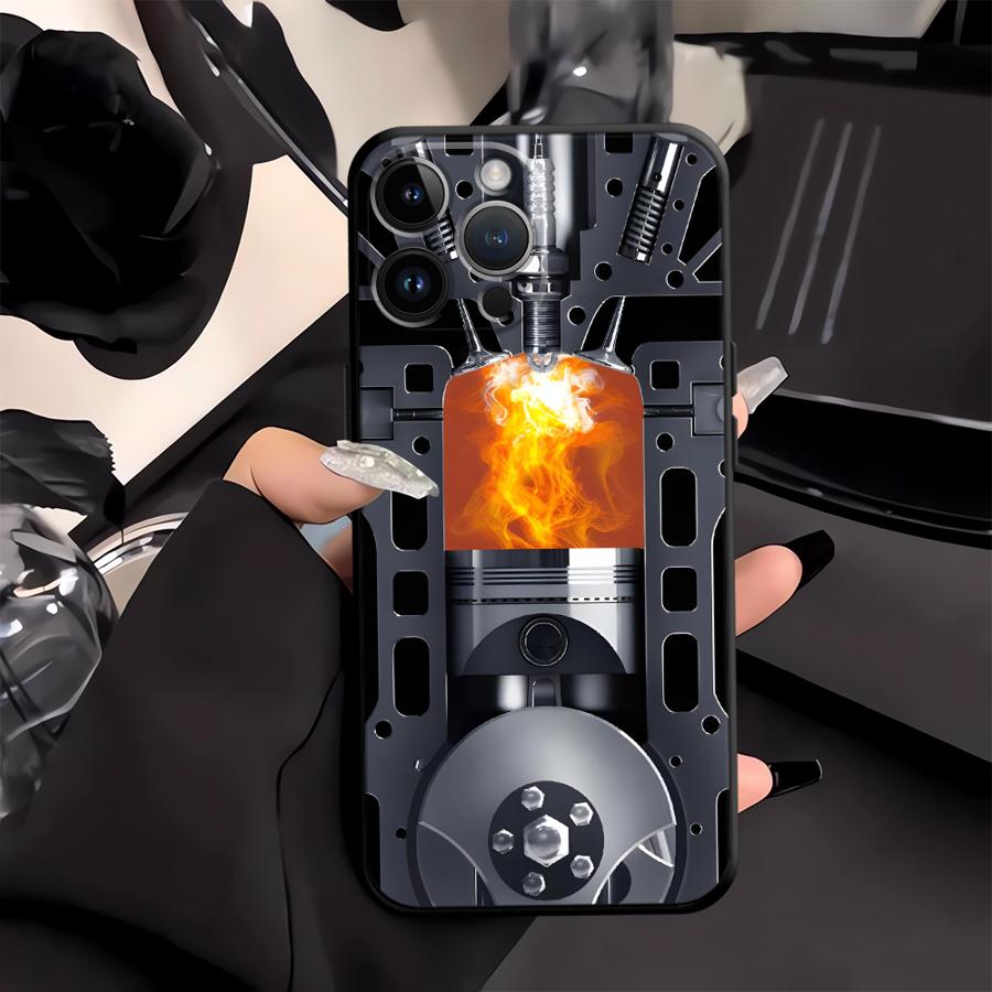 

Funda Phone Cover Case for Apple iPhone 17 Pro Max Air 11 14 13 15 Pro 7 8 16 XR XS MAX 12 Mechanical Power iPhone 14 Pro Max