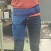 Navy Blue Elasticated Belt with Dual Pressure Lumbar Support Waist Legs