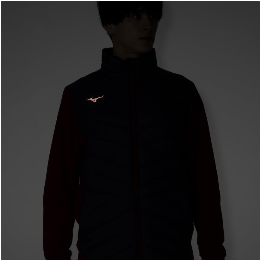 Mizuno Techfill Breath Thermo Training Gray 32MEB535 Jacket, Water-Repellent, Moisture-Wicking, Heat-Retaining, Washable, Windproof, Stone,