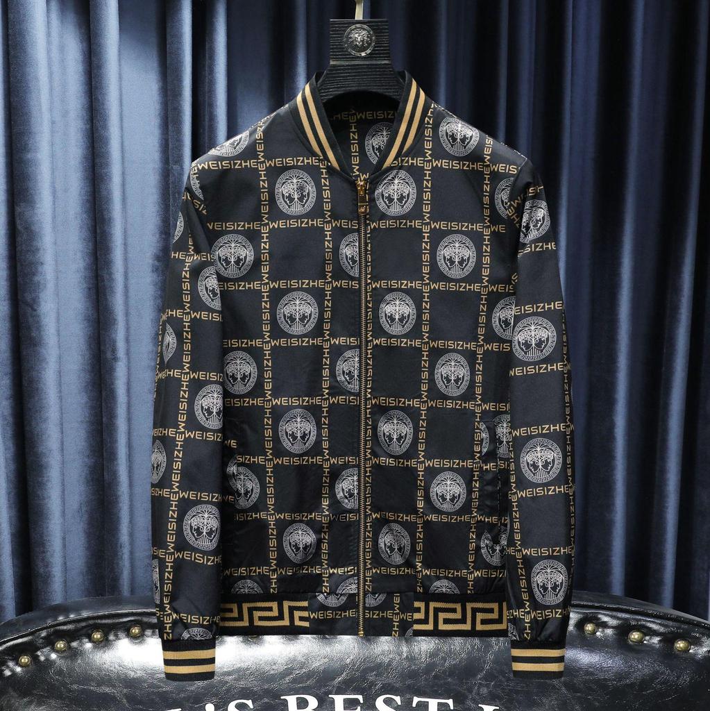 Men's Autumn Trend Print Baseball Jacket - Korean Style Casual Outerwear