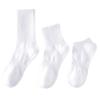10A Antibacterial Xinjiang Cotton Mid-Calf Socks - Summer White & Black Sports Socks for Men and Women