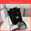 Pu Diamond Embellished Small Square Crossbody Bag For Daily Use