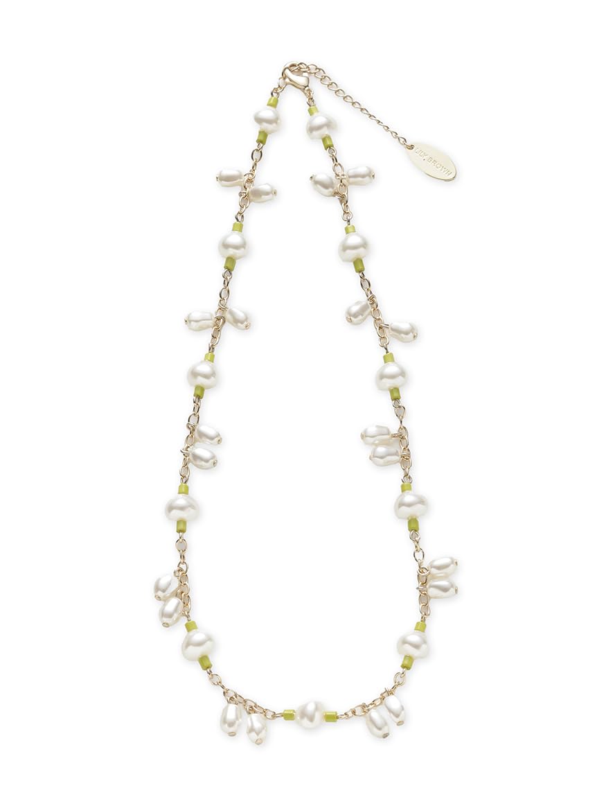 [Lily Brown] Variation Pearl Necklace LWGA261320 Women s LIME Free Size