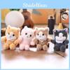 Realistic Cat Cute Plush Keychain With Ultra Soft Pp Cotton Bag Gift Charm