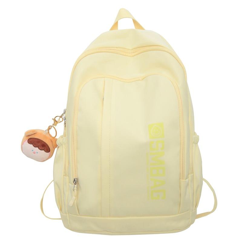 

Шкільний рюкзак, жіночий молодший школяр, старшокласник, однотонний рюкзак великої ємності, студентський чоловічий комп’ютерний рюкзак рожевий