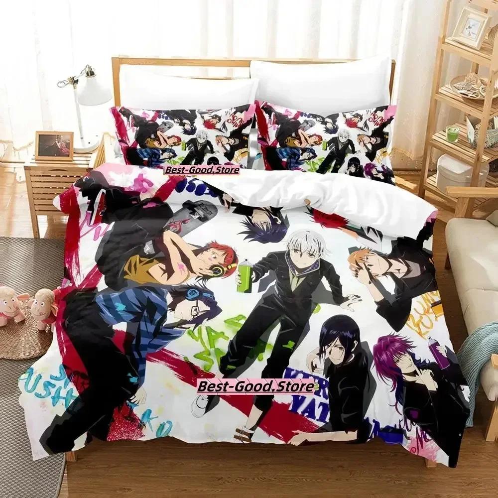 Anime K project Mikoto Suoh No Blod! No Bone! No Ash! Beding Set Printed With Pilowcase Bed Soft Duvet Cover Quen Super King-Sized Dimensionsd