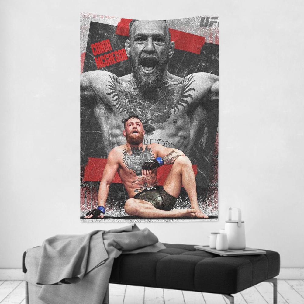 Conor Boxer Fighting MMcGregor Tapestry Room Decor Wall Cloth Party Hanging Background Room Decor Baby Room