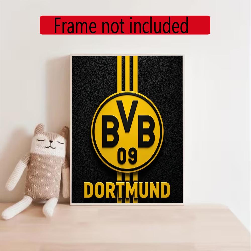 Borussia Dortmund 5D Diy Diamond Painting Round Diamond Diy Frameless Holiday Artwork Suitable For Home Office Wall Decoration