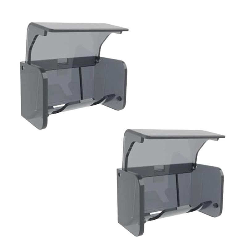 Toothbrush Holder Wall Mounted with Cover 2 Slots Toothbrush Storage Organizer Shower Self Adhesive Toothbrush Hanger Rack