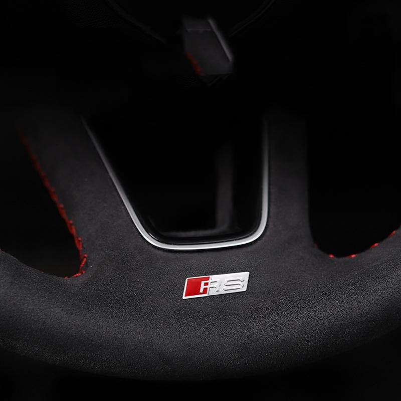 3D Aluminum S-Line RS Badge Car Stickers Steering Wheel Decoration Accessories For Audi A7 A3 A4 A6 A5 Q5 A1 Q7 Q3 Q4 TT SQ5 RS5