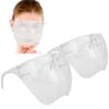 2 Stück Ohrhaken Typ Transparentes Gesichtsschutz Anti-Beschlag Staubdicht Gesichtsabdeckung für Erwachsene Kinder