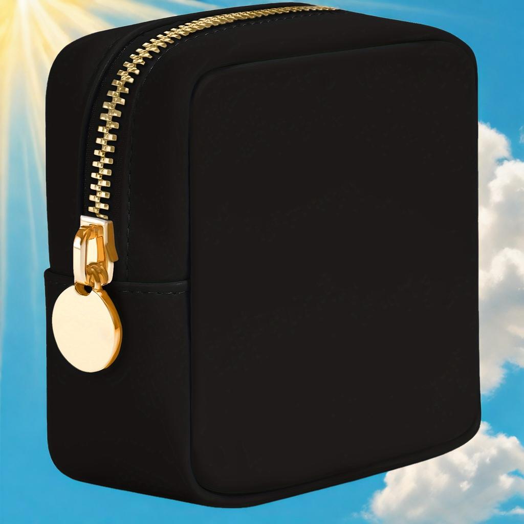 Hochwertige kleine Make-up-Tasche, kompakter Kosmetik-Organizer für Reisen, Schmuckaufbewahrung, Handtaschenzubehör, sichere Kosmetiktasche