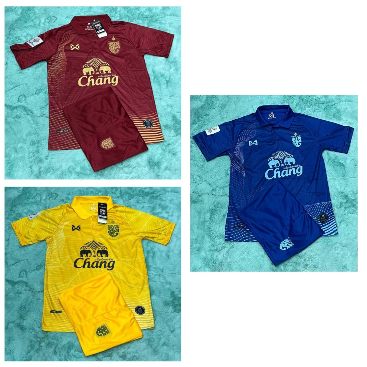 Ретро Винтаж ТАИЛАНД Футбол Футбол Поло ДЖЕРСИ Национальная ЧИР Быстросохнущая Рубашка — фото 4