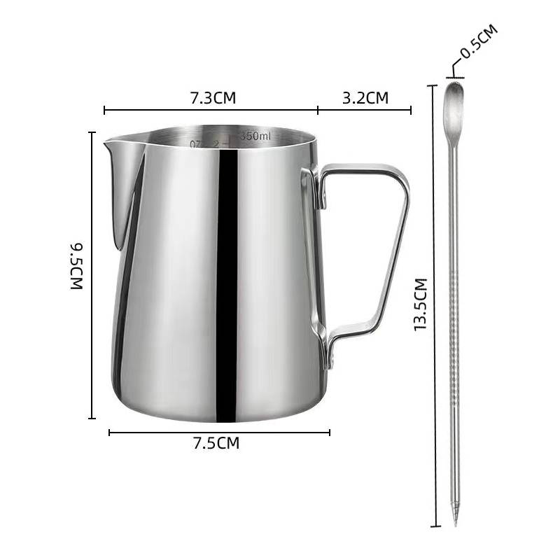 

350/600ml Coffee Milk Frothing Pitcher Stainless Steel Jug Latte Art Milk Frother Pitcher Espresso Steaming Coffee Accessories