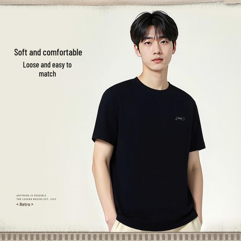 LI-NING Men s Round Neck Short Sleeve T-Shirt XL/180