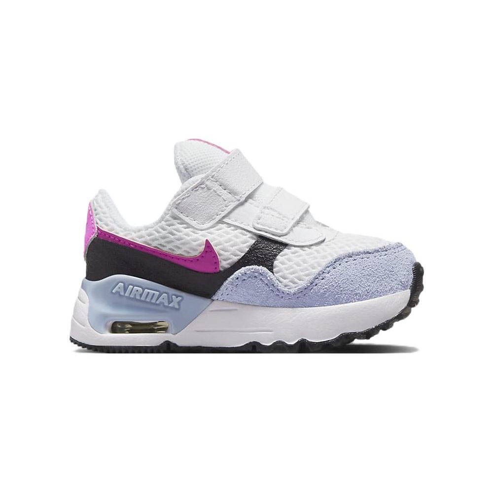 Nike Air Max SYSTM TD White Blue Lightning Baby Sneakers Black Blue-Whisper DQ0286-106