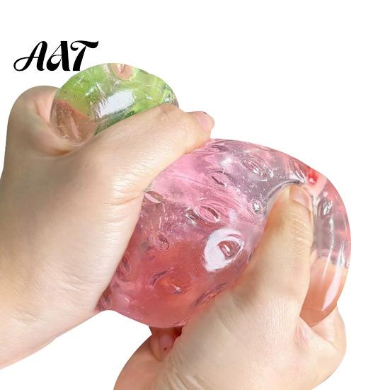 Stressabbau Quetschspielzeug Klar Erdbeerball Spielzeug, Riesig Rot Rosa Angst zum Stressabbau, Künstliche Frucht Sensorisch
