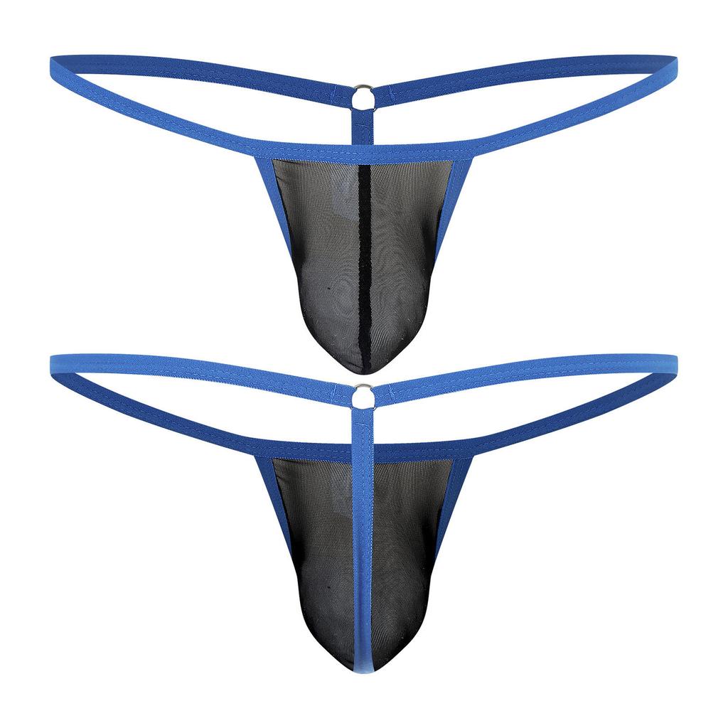 Pánské G-string Průhledné Mesh Bulge Pouch T-back Low Rise Tanga Sissy Spodní prádlo