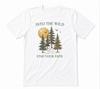 Sunrise Forest Into The Wild Find Your Path Nature Lover White T-shirt