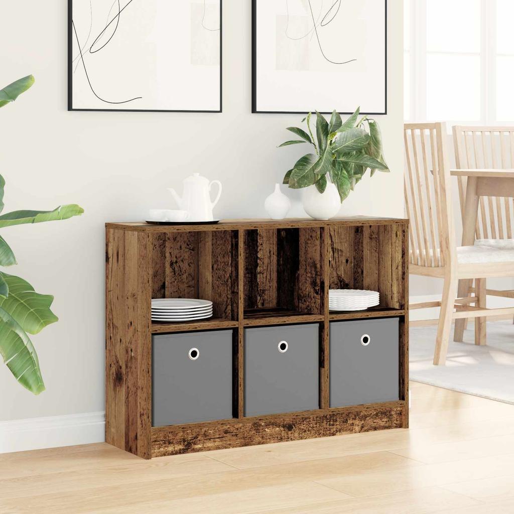 Sideboard with Drawers Reclaimed Wood Look 88.5 x 27.5 x 63.5 cm