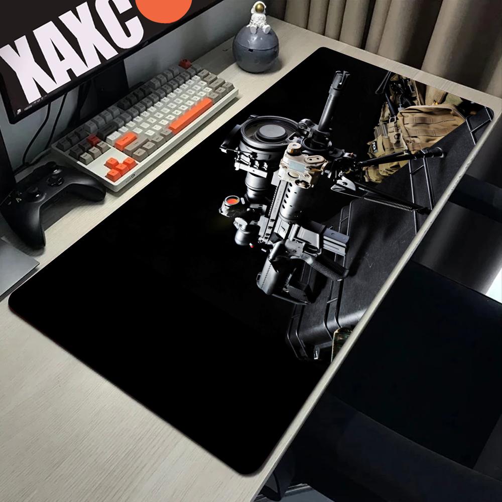 Computer Desks Sniper Rifle Anime Mouse Pad Kawaii Gamer Keyboard Desk Accessories Pc Cabinet Games Mousepad Mat Gaming Mats Xxl