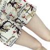 Women Summer Loose Simple Round Neck Cartoon Print Short-sleeved Tops+Shorts Two-Piece