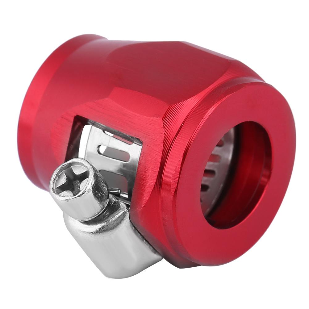 Car Oil Fuel Hose End Clamp Finisher Water Line Clip Hose Connectors AN4 12mm Red