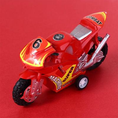 Gift Kids For Boys Four-wheel Plastic Motorcycle Model Motorbike Model Motorcycle Toy Pull Back Car