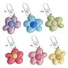 Lovely Flower Charm Keychain Girl Book Bag Pendant Ornament DIY Key Chains Keyring Accessories Jewelry for Ladies
