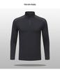 Men's Quick-Dry Half-Zip Stretch T-Shirt: Spring Long-Sleeve for Casual Sports, Mountaineering, Running, and Fitness