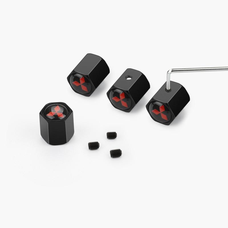 

4PCS Car Styling Auto Accessories Car Wheel Tire Valve For Mitsubishi Asx Lancer Outlander Pajero Ralliart Car Accessories чорний